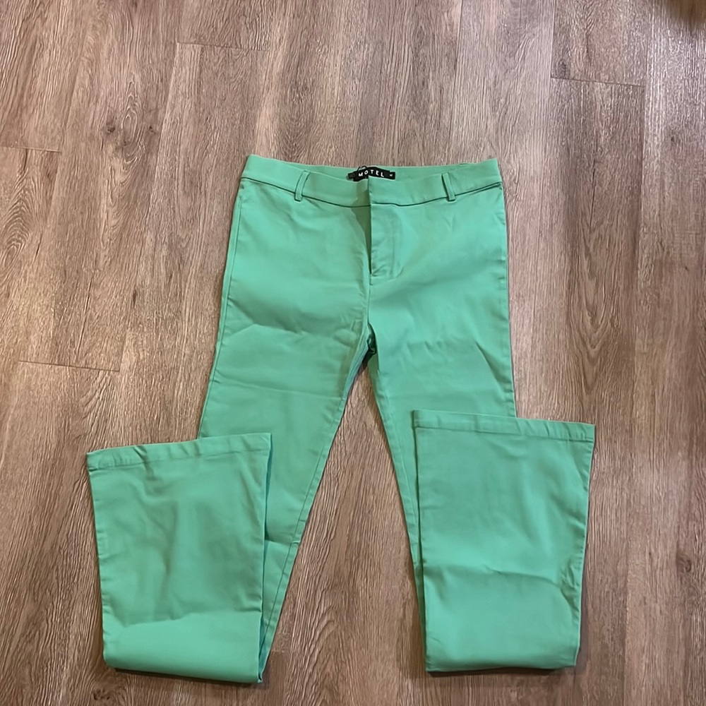 Green flare trousers MOTEL brand